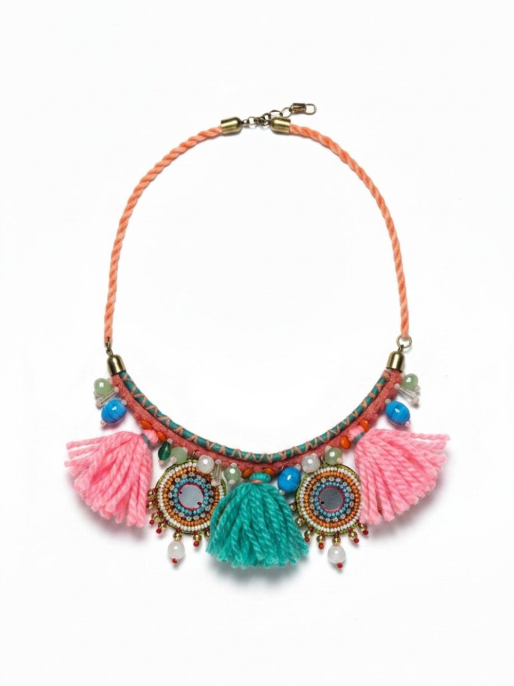 Mia‎ Collection Boho Festival Statement Tassel Necklace NWT